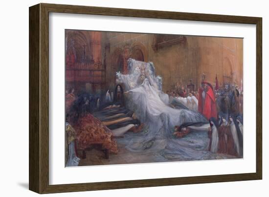 Sarah Bernhardt in the Title Role of Saint Teresa of Avila in the Play 'La Vierge d'Avila' by…-Georges Clairin-Framed Giclee Print