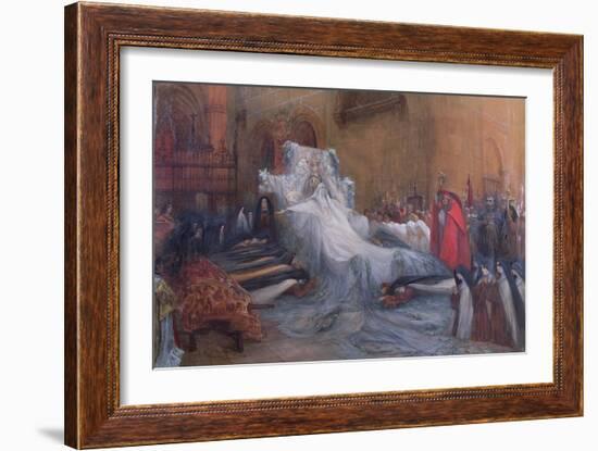 Sarah Bernhardt in the Title Role of Saint Teresa of Avila in the Play 'La Vierge d'Avila' by…-Georges Clairin-Framed Giclee Print