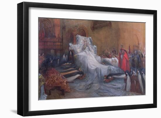 Sarah Bernhardt in the Title Role of Saint Teresa of Avila in the Play 'La Vierge d'Avila' by…-Georges Clairin-Framed Giclee Print