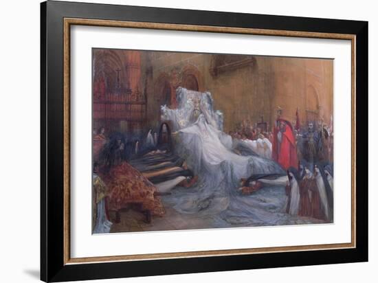 Sarah Bernhardt in the Title Role of Saint Teresa of Avila in the Play 'La Vierge d'Avila' by…-Georges Clairin-Framed Giclee Print