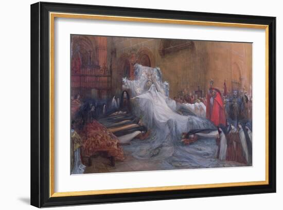 Sarah Bernhardt in the Title Role of Saint Teresa of Avila in the Play 'La Vierge d'Avila' by…-Georges Clairin-Framed Giclee Print