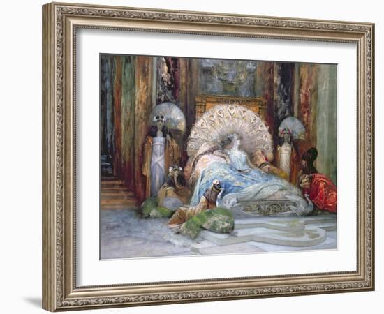 Sarah Bernhardt in Title Role of 'Theodora', by Victorien Sardou, produced in Paris in 1884, 1902-Georges Clairin-Framed Giclee Print