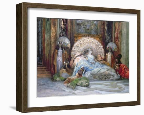 Sarah Bernhardt in Title Role of 'Theodora', by Victorien Sardou, produced in Paris in 1884, 1902-Georges Clairin-Framed Giclee Print