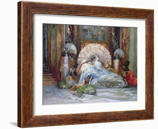 Sarah Bernhardt in Title Role of 'Theodora', by Victorien Sardou, produced in Paris in 1884, 1902-Georges Clairin-Framed Giclee Print