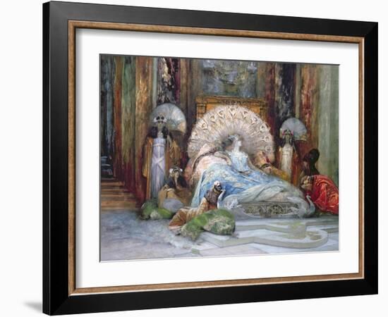 Sarah Bernhardt in Title Role of 'Theodora', by Victorien Sardou, produced in Paris in 1884, 1902-Georges Clairin-Framed Giclee Print