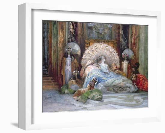 Sarah Bernhardt in Title Role of 'Theodora', by Victorien Sardou, produced in Paris in 1884, 1902-Georges Clairin-Framed Giclee Print