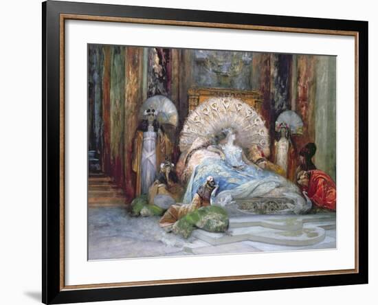 Sarah Bernhardt in Title Role of 'Theodora', by Victorien Sardou, produced in Paris in 1884, 1902-Georges Clairin-Framed Giclee Print