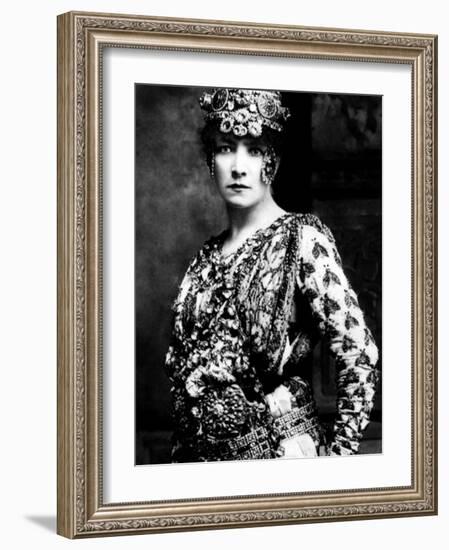 Sarah Bernhardt, Late 1800s-null-Framed Photo