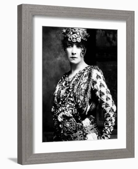 Sarah Bernhardt, Late 1800s-null-Framed Photo