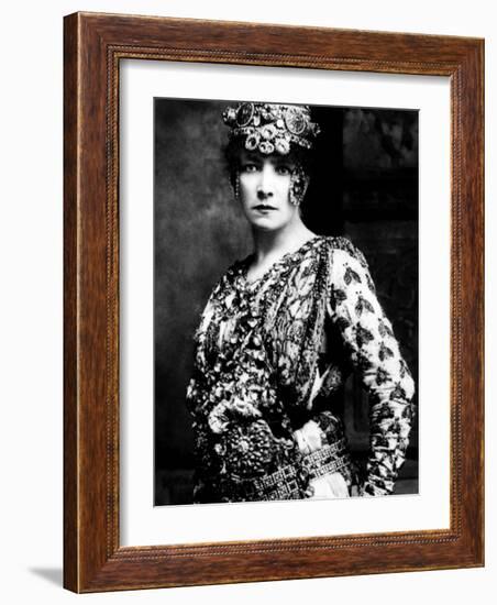 Sarah Bernhardt, Late 1800s-null-Framed Photo