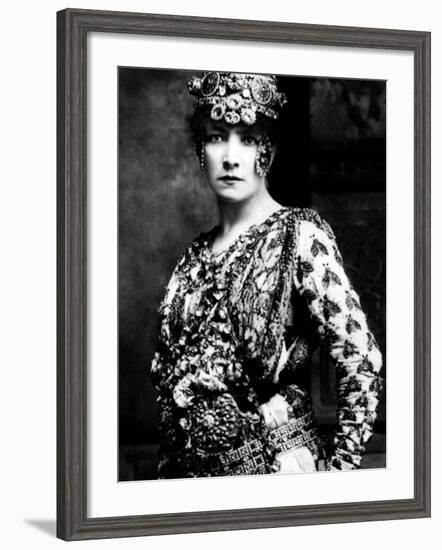 Sarah Bernhardt, Late 1800s-null-Framed Photo