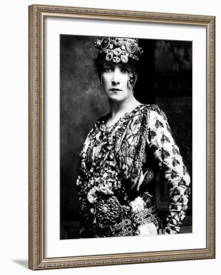 Sarah Bernhardt, Late 1800s-null-Framed Photo