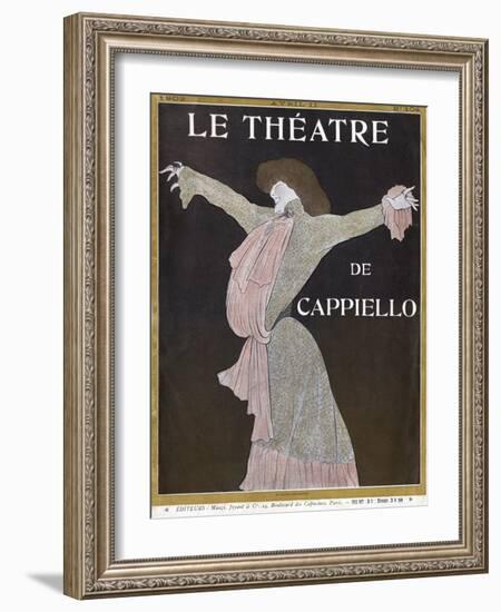 Sarah Bernhardt - portrait-Leonetto Cappiello-Framed Giclee Print