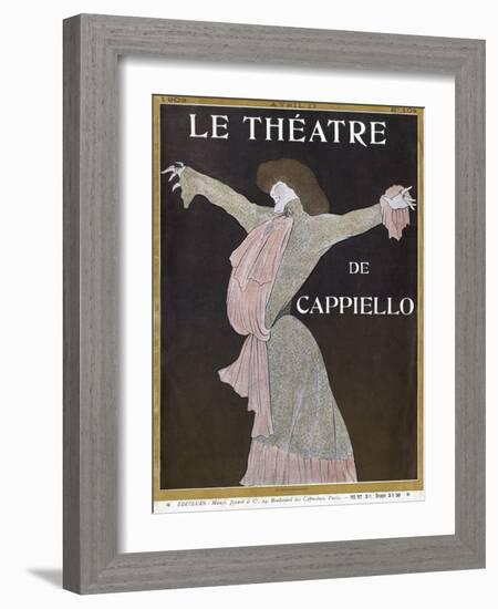 Sarah Bernhardt - portrait-Leonetto Cappiello-Framed Giclee Print