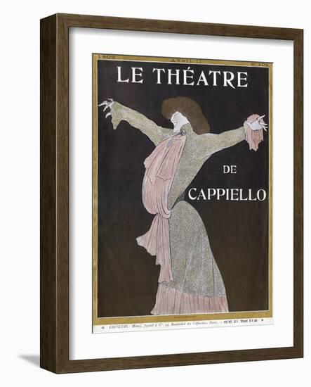 Sarah Bernhardt - portrait-Leonetto Cappiello-Framed Giclee Print