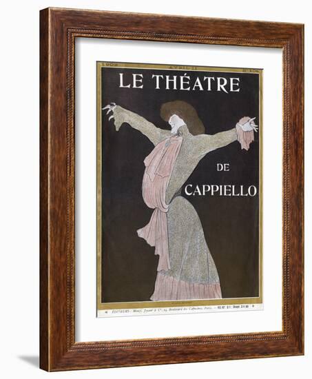 Sarah Bernhardt - portrait-Leonetto Cappiello-Framed Giclee Print