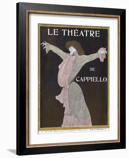 Sarah Bernhardt - portrait-Leonetto Cappiello-Framed Giclee Print