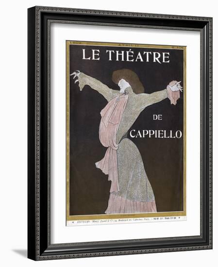 Sarah Bernhardt - portrait-Leonetto Cappiello-Framed Giclee Print