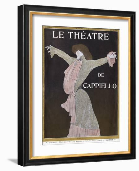 Sarah Bernhardt - portrait-Leonetto Cappiello-Framed Giclee Print