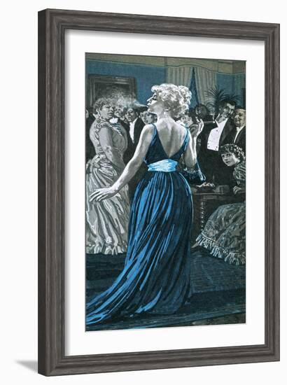 Sarah Bernhardt Smoking a Cigar-English School-Framed Giclee Print