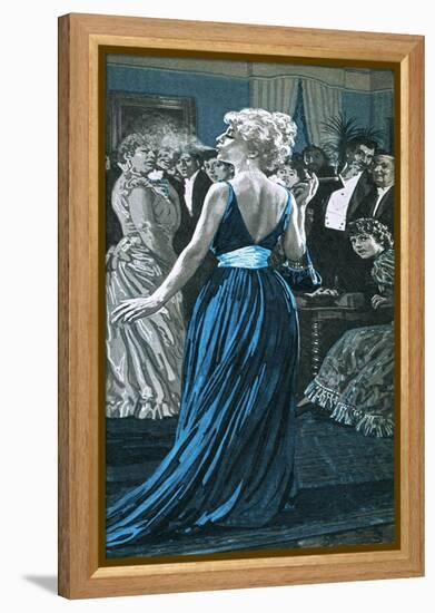 Sarah Bernhardt Smoking a Cigar-English School-Framed Premier Image Canvas