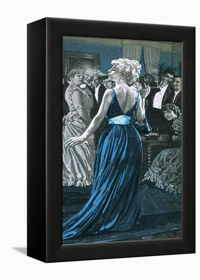 Sarah Bernhardt Smoking a Cigar-English School-Framed Premier Image Canvas