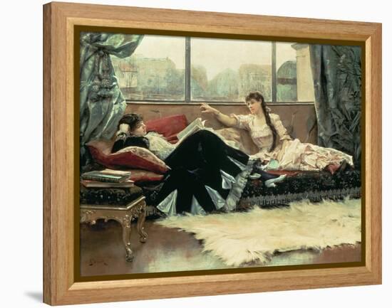 Sarah Bernhardt-Julius Leblanc Stewart-Framed Premier Image Canvas