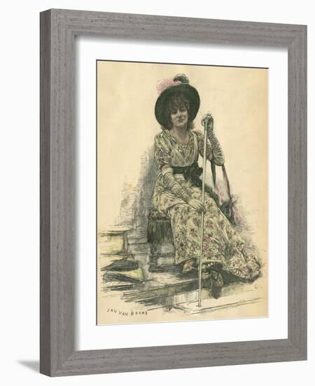 Sarah Bernhardt-Jan van Beers-Framed Art Print