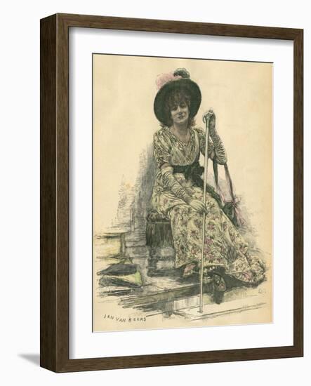 Sarah Bernhardt-Jan van Beers-Framed Art Print