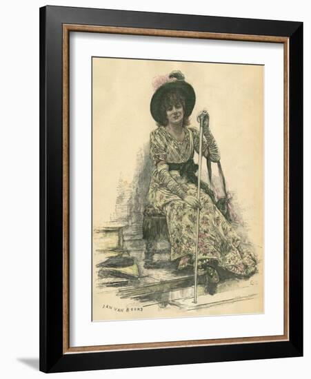 Sarah Bernhardt-Jan van Beers-Framed Art Print