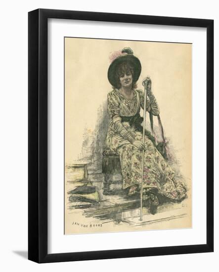 Sarah Bernhardt-Jan van Beers-Framed Art Print