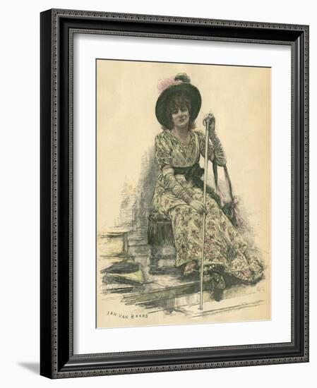 Sarah Bernhardt-Jan van Beers-Framed Art Print