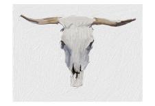 Alabaster Cow Skull-Sarah Butcher-Art Print