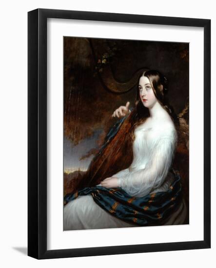 Sarah Curran Playing The Harp, 1800-William Beechey-Framed Giclee Print