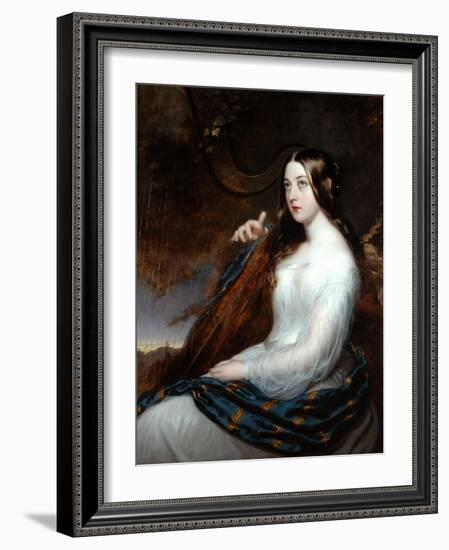 Sarah Curran Playing The Harp, 1800-William Beechey-Framed Giclee Print