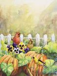 Cardinals in Pumpkin Patch-Sarah Davis-Giclee Print