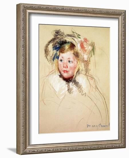 Sarah Looking Left, 1901-Mary Cassatt-Framed Giclee Print