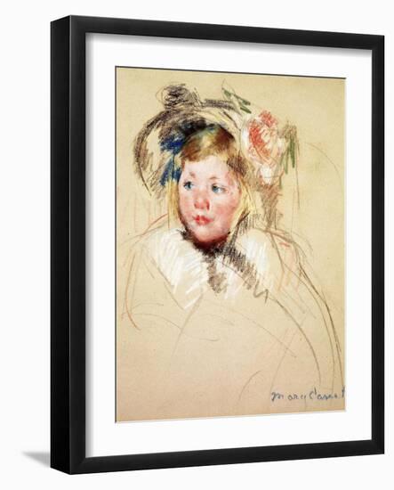 Sarah Looking Left, 1901-Mary Cassatt-Framed Giclee Print