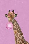 Giraffe pink bubblegum-Sarah Manovski-Framed Premier Image Canvas