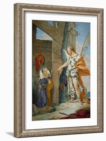 Sarah Rebuked by the Angel-Giambattista Tiepolo-Framed Giclee Print