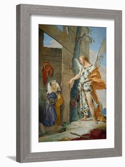 Sarah Rebuked by the Angel-Giambattista Tiepolo-Framed Giclee Print