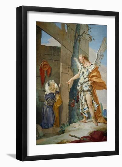 Sarah Rebuked by the Angel-Giambattista Tiepolo-Framed Giclee Print