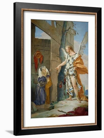 Sarah Rebuked by the Angel-Giambattista Tiepolo-Framed Giclee Print