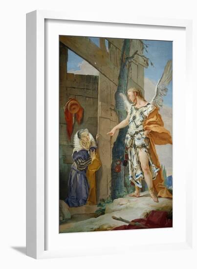 Sarah Rebuked by the Angel-Giambattista Tiepolo-Framed Giclee Print