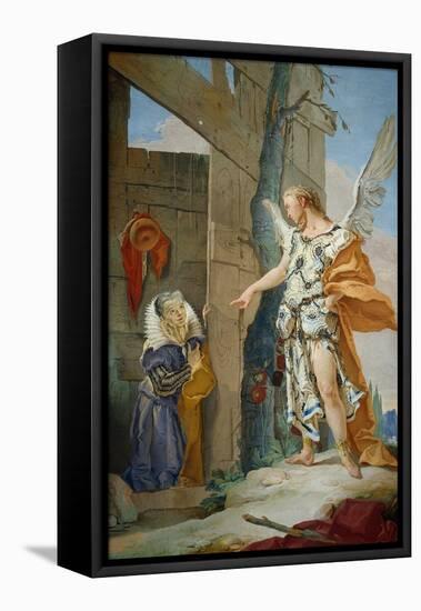 Sarah Rebuked by the Angel-Giambattista Tiepolo-Framed Premier Image Canvas