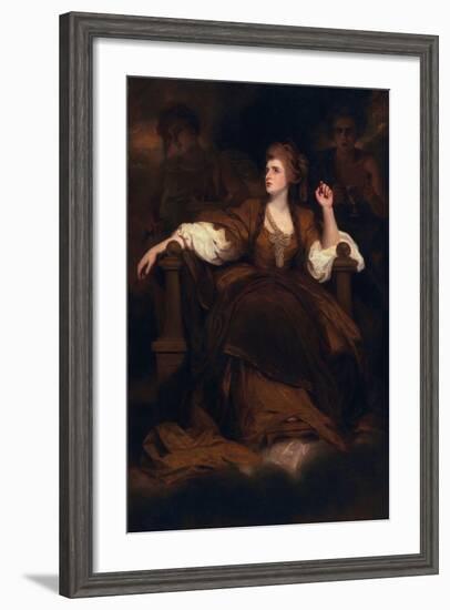 Sarah Siddons as the Tragic Muse, 1783-84-Sir Joshua Reynolds-Framed Giclee Print