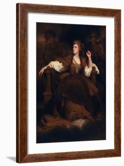 Sarah Siddons as the Tragic Muse, 1783-84-Sir Joshua Reynolds-Framed Giclee Print