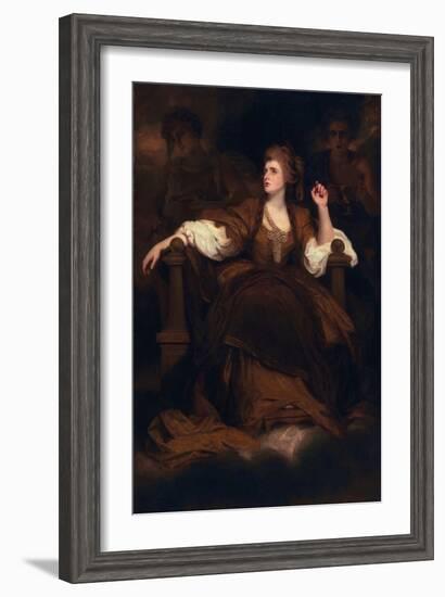 Sarah Siddons as the Tragic Muse, 1783-84-Sir Joshua Reynolds-Framed Giclee Print