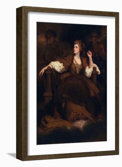 Sarah Siddons as the Tragic Muse, 1783-84-Sir Joshua Reynolds-Framed Giclee Print