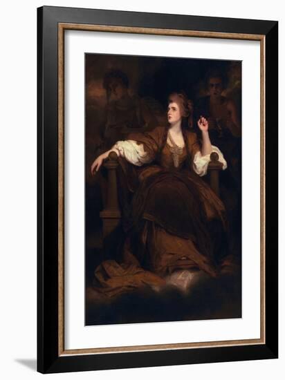 Sarah Siddons as the Tragic Muse, 1783-84-Sir Joshua Reynolds-Framed Giclee Print